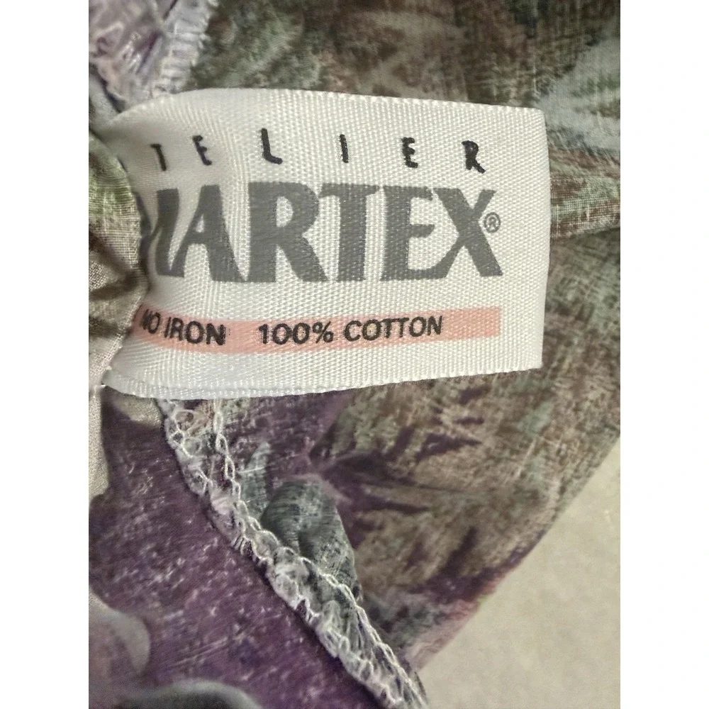 Atelier Martex Enchante Purple Pink Floral 3 Standard Pillow‎ Shams Ruffle Hem